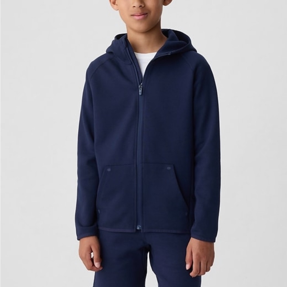 GAP Fit Kids Navy Blue Tech Zip-Up Hoodie Size L(10)